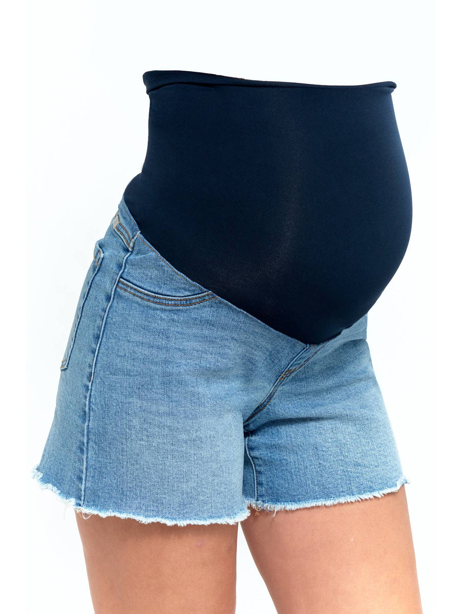 Jocelyn Maternity Dad Jean Shorts - 5"