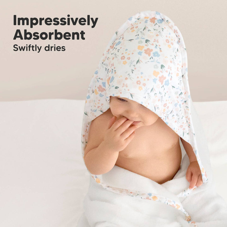 Luxe Baby Hooded Towel - Wildflowers
