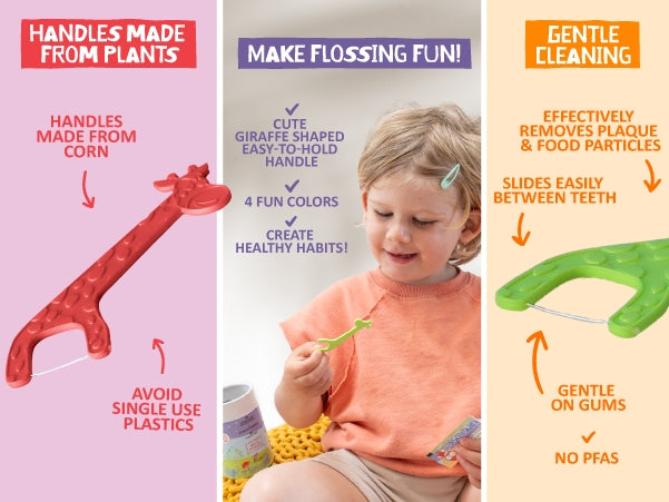 Fairy Floss Dental Flossers - 30 Pack