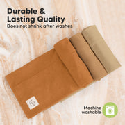 Organic 6 Pack Shea Burp Cloths - Terracotta