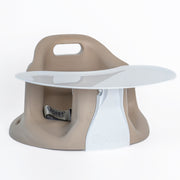 Upseat Baby Floor and Booster Seat with Tray - Taupe