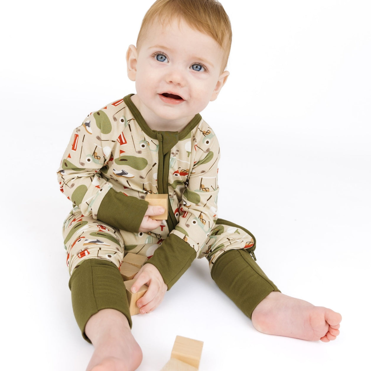 Bamboo Baby Convertible Romper - Tee Time Golf