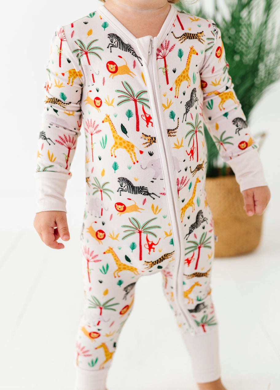 Bamboo Convertible Footie - Safari