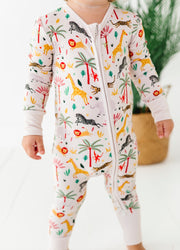 Bamboo Convertible Footie - Safari