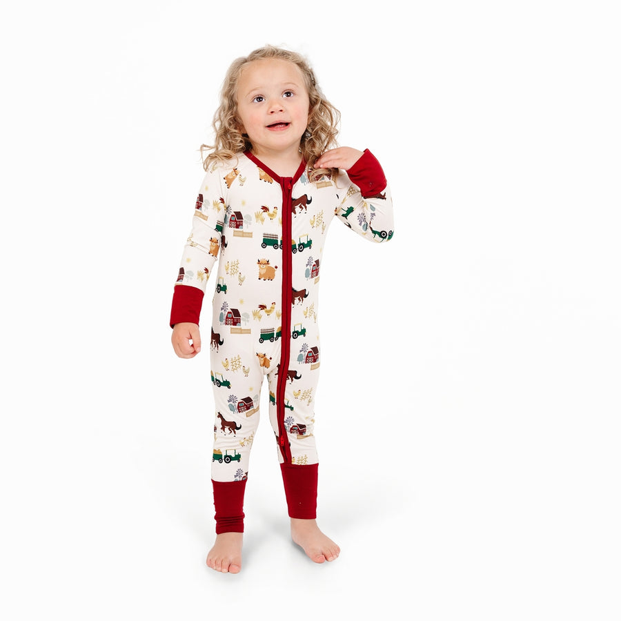 Bamboo Baby Convertible Romper - On the Farm