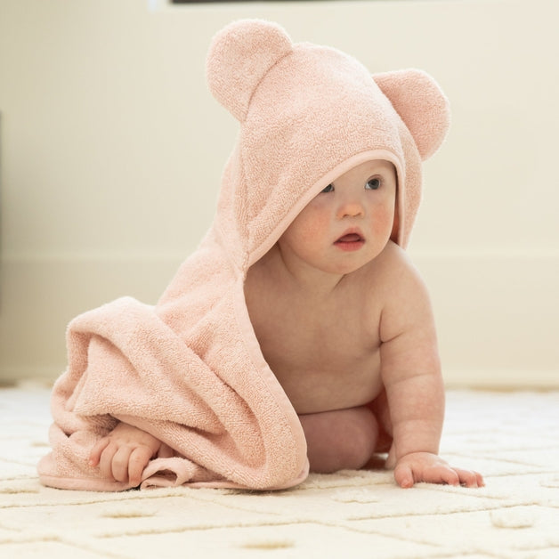 Hooded Towel + Wash Mitt Set - Blush