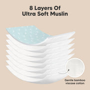 Softe Muslin Baby Burp Cloths Blooms - Set of 5