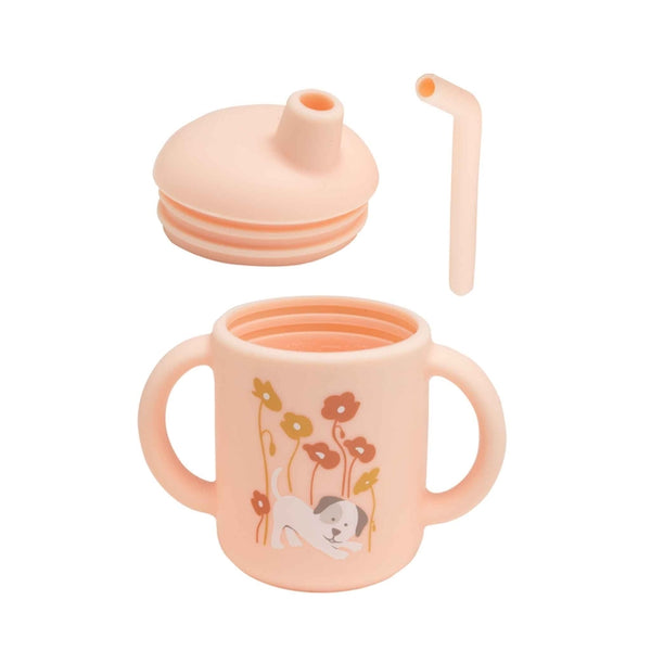 Fresh & Messy Sippy Cup - Puppies & Poppies