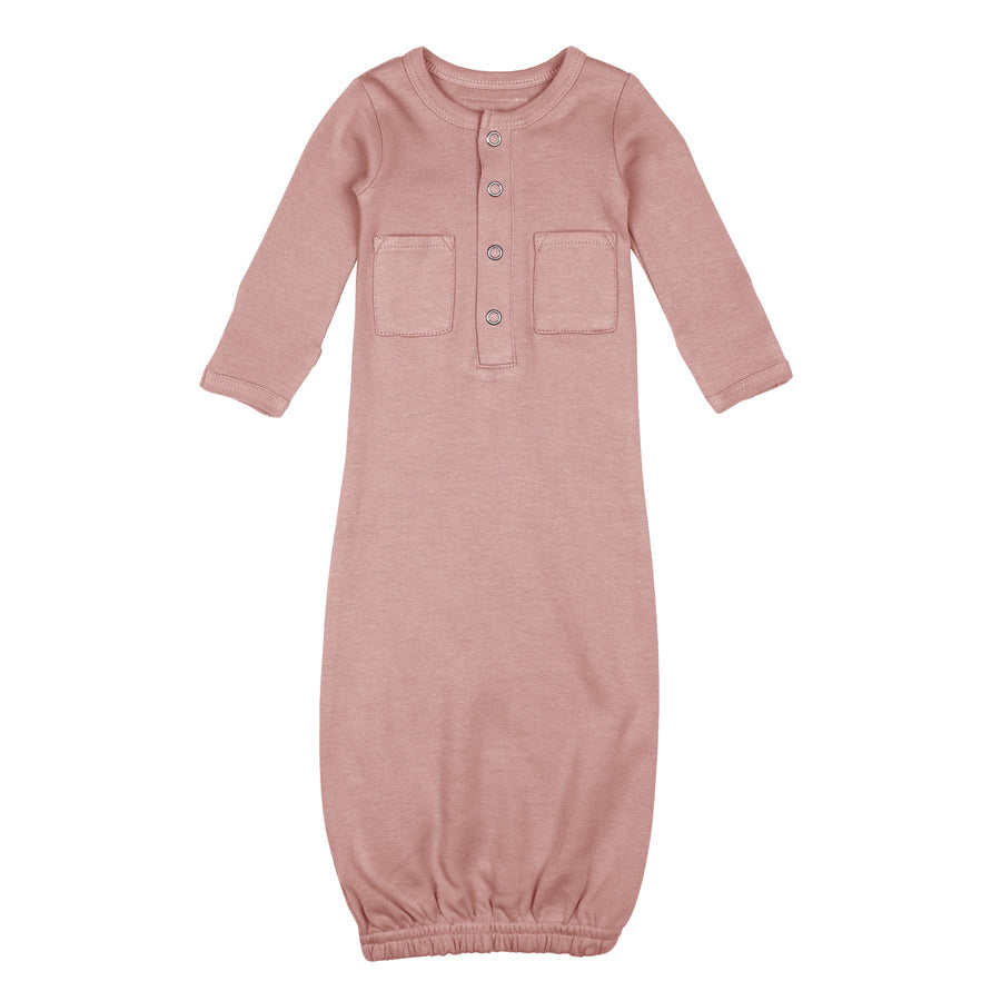 Preemie/Newborn Organic Cotton Gown - Various Colors