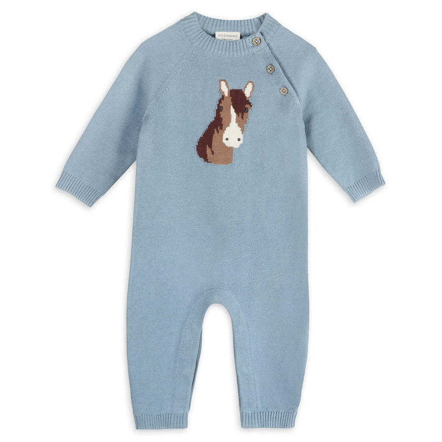 Horse Face Knit Organic Cotton Jumpsuit