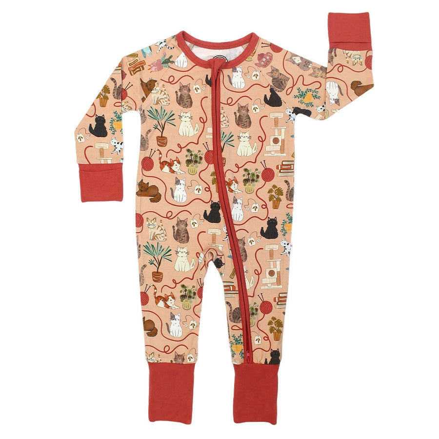 Bamboo Baby Convertible Romper - Cats Meow