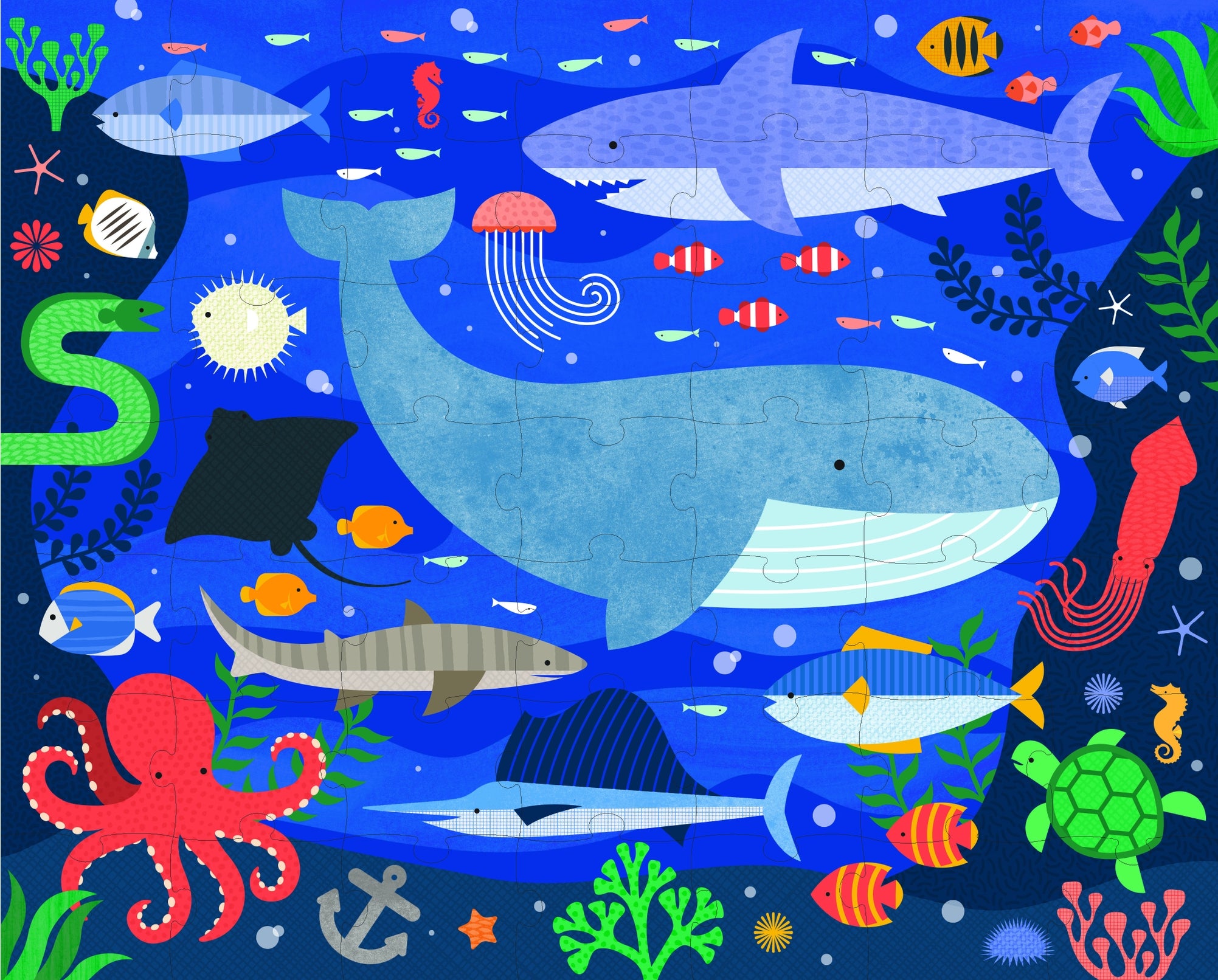 Two Sided On-The-Go Puzzle - Under The Sea