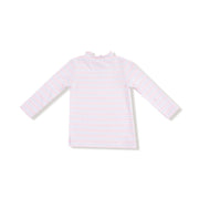 Multi Stripe Long Sleeve Mock Turtle Neck -Pink