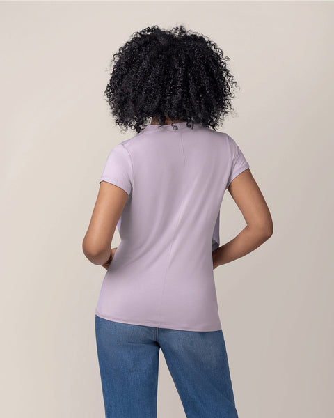 Bamboo Draped Nursing Top - Lavender Mist