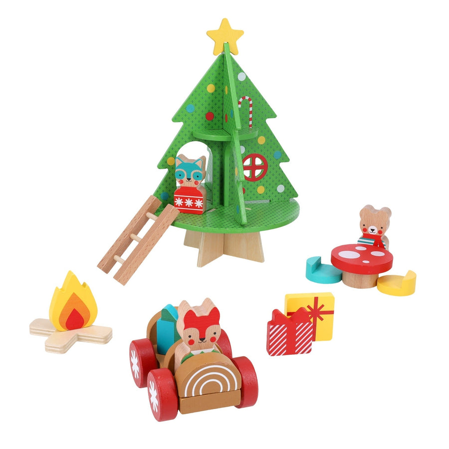 Wooden Play Set - Christmas Tree House