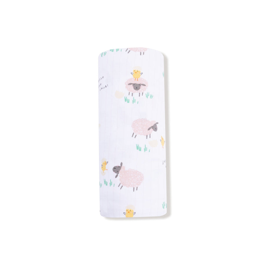 Bamboo Swaddle Blanket - Just Hatched - Pink