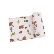 Bamboo Swaddle Blanket - Sweet  Brown Bears