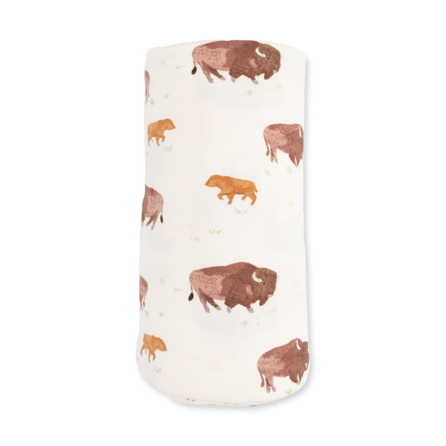 Bamboo Swaddle Blanket - American Buffalo