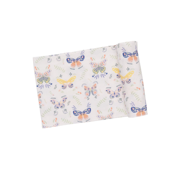 Bamboo Swaddle Blanket - Botany Butterflies