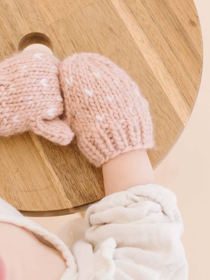Sawyer Knit Mittens - Blush