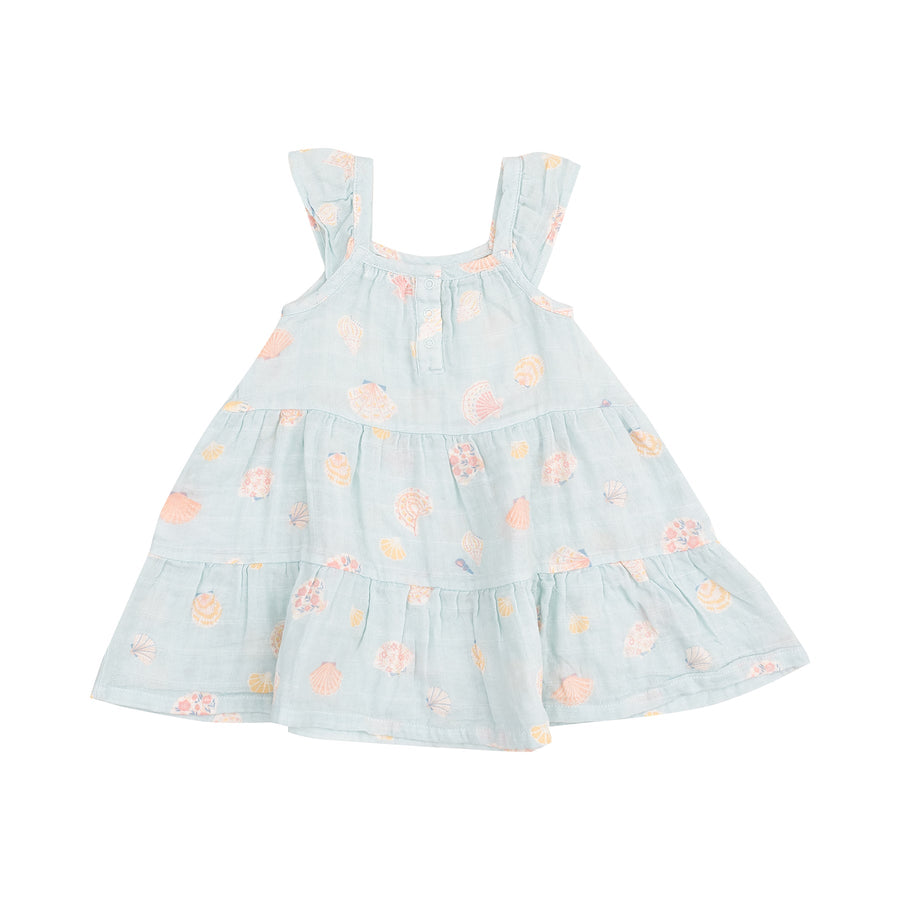 Twirly Sundress and Diaper Cover - Pretty Seashells