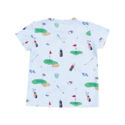 Crew Neck Tee and Short - Golf Things Blue