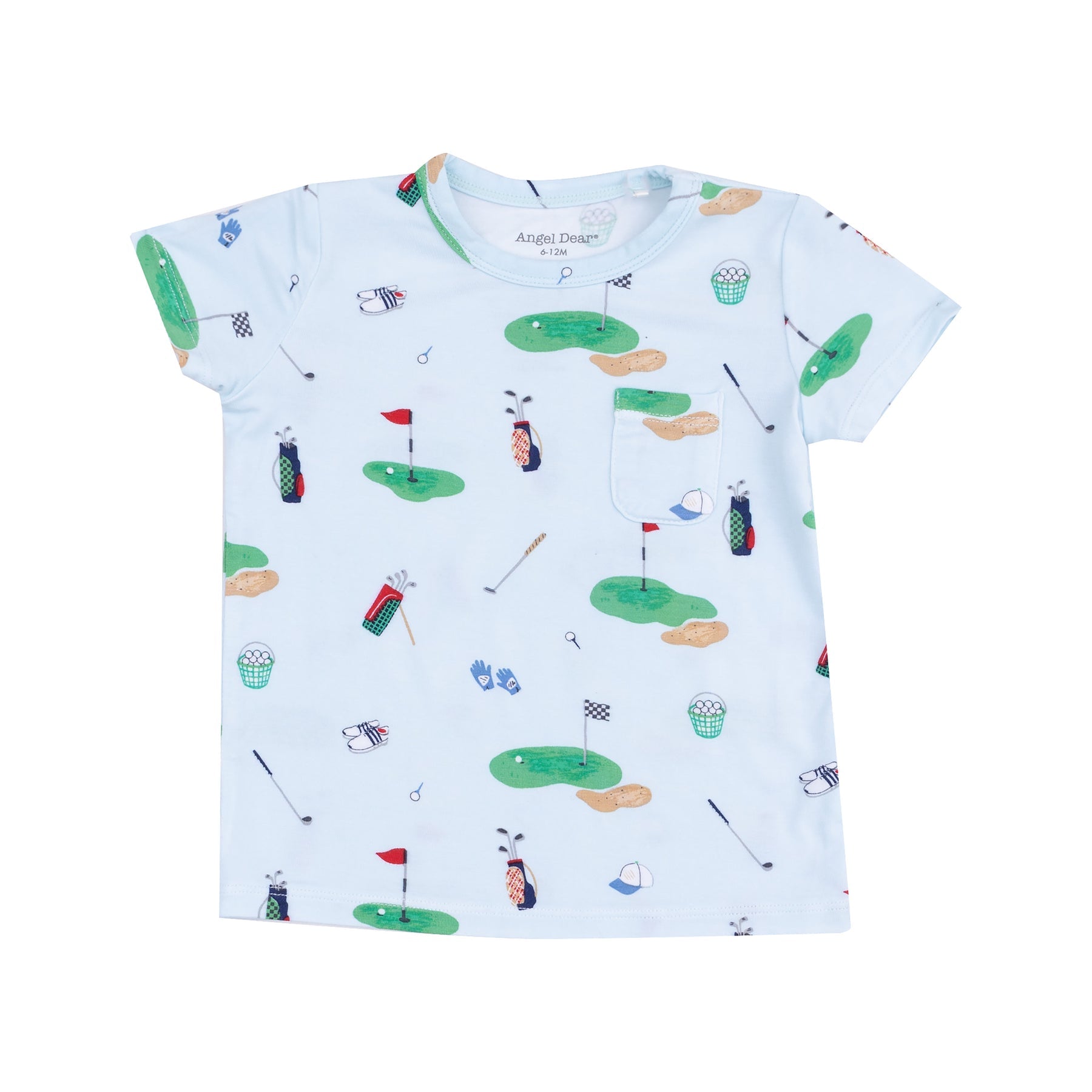 Crew Neck Tee and Short - Golf Things Blue