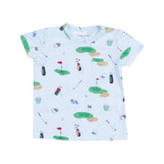 Crew Neck Tee and Short - Golf Things Blue