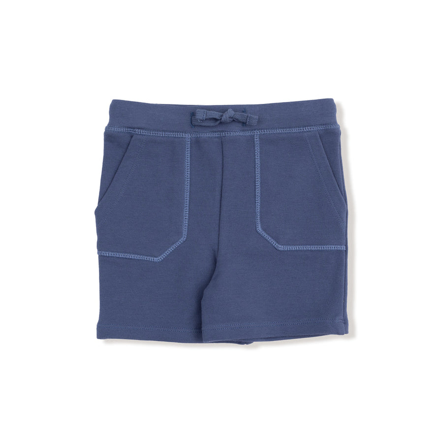 French Terry Sport Short - Vintage Indigo