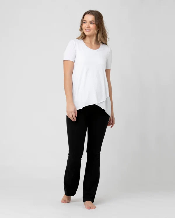 Organic Jersey Flare Pant - Black