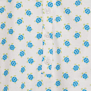 Henley Romper - Sea Turtle Tango on White