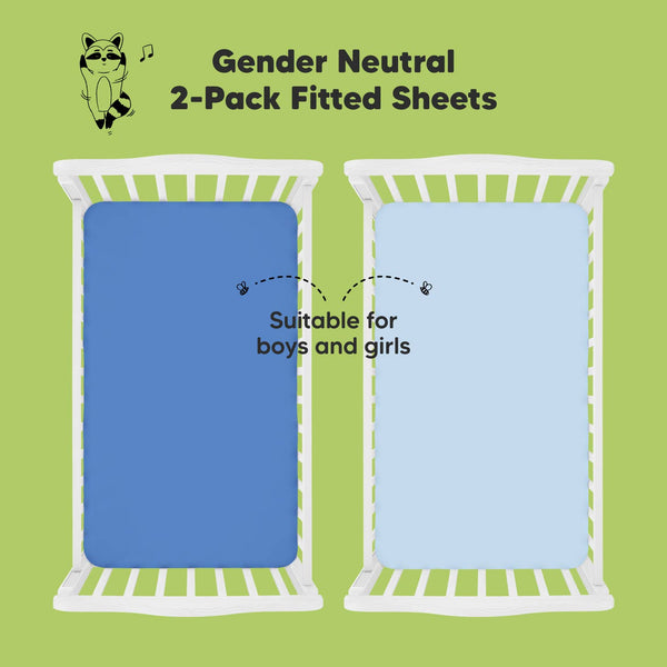 Organic Fitted Crib Sheet Cornflower - Set of 2