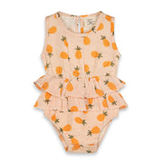 Short Baby Romper - Pineapple Ruffle