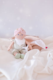 Organic Knit Carry Cot with Doll - Remi