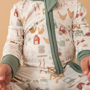 Bamboo Convertible Romper - On the Farm