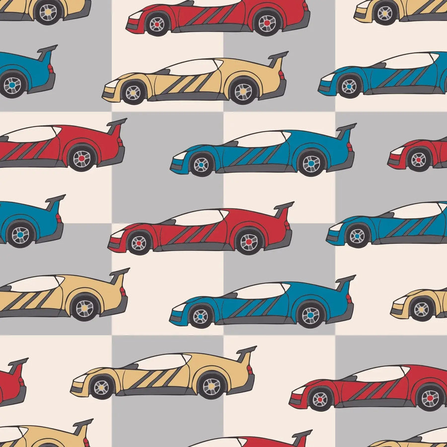 Short Sleeved Raglan Henley - Matchbox Cars