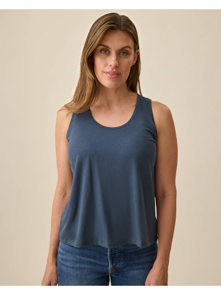 Bamboo Nursing & Maternity Tank Top - Navy