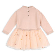 Embroidered Knit Baby Tutu Dress - Floral