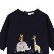 Animal Safari Embroidered Baby Jumpsuit