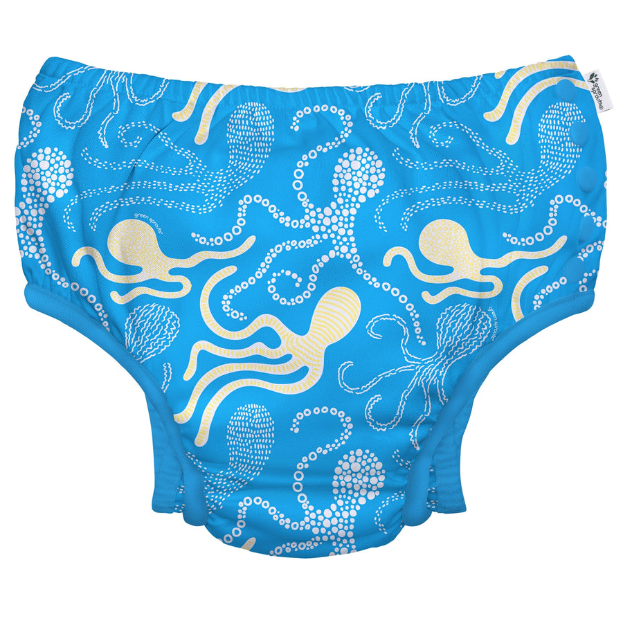 Eco Snap Swim Diaper  - Blue Octopus