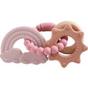 Silicone and Beechwood Catalina Rattle Teether- Various Colors