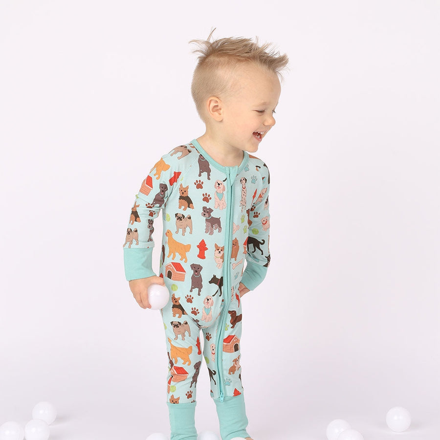 Bamboo Baby Convertible Romper - Dogs Bark