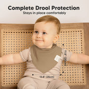 8 Pack Organic Cotton Bandana Bibs - Terracotta
