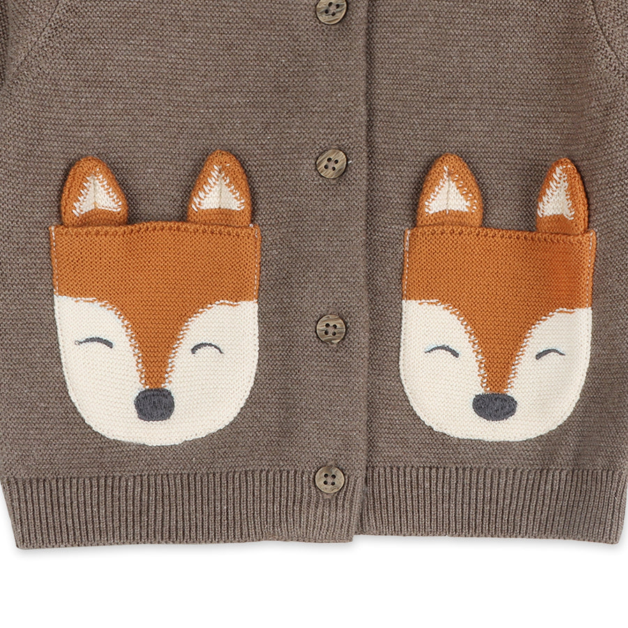 Fox Pocket Baby Knit Cardigan Sweater