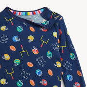 Modal Magnetic Long Sleeve Toddler Pajamas - First Down Fun
