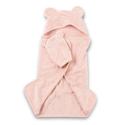 Hooded Towel + Wash Mitt Set - Blush
