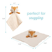 Organic Cotton Fox Snuggle Lovey Blanket