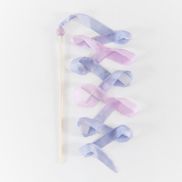 Silk & Wood Streamer - Wand For Pretend Play - Various Colors