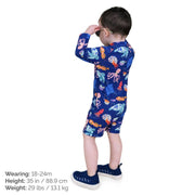 Long Sleeve UV Sun Suit - Sea Friends