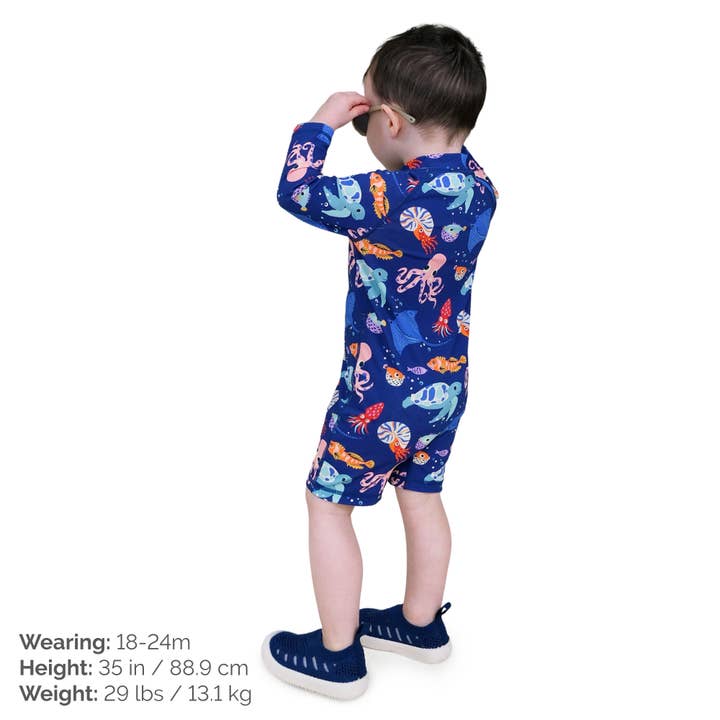 Long Sleeve UV Sun Suit - Sea Friends